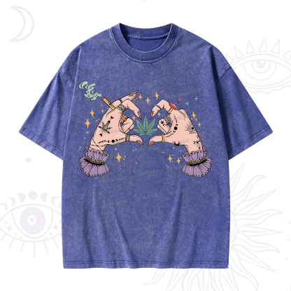 Purplehecate You're Never Alone If You Have Weed Washed T-Shirt