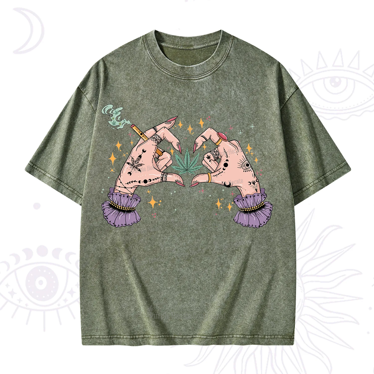 Purplehecate You're Never Alone If You Have Weed Washed T-Shirt