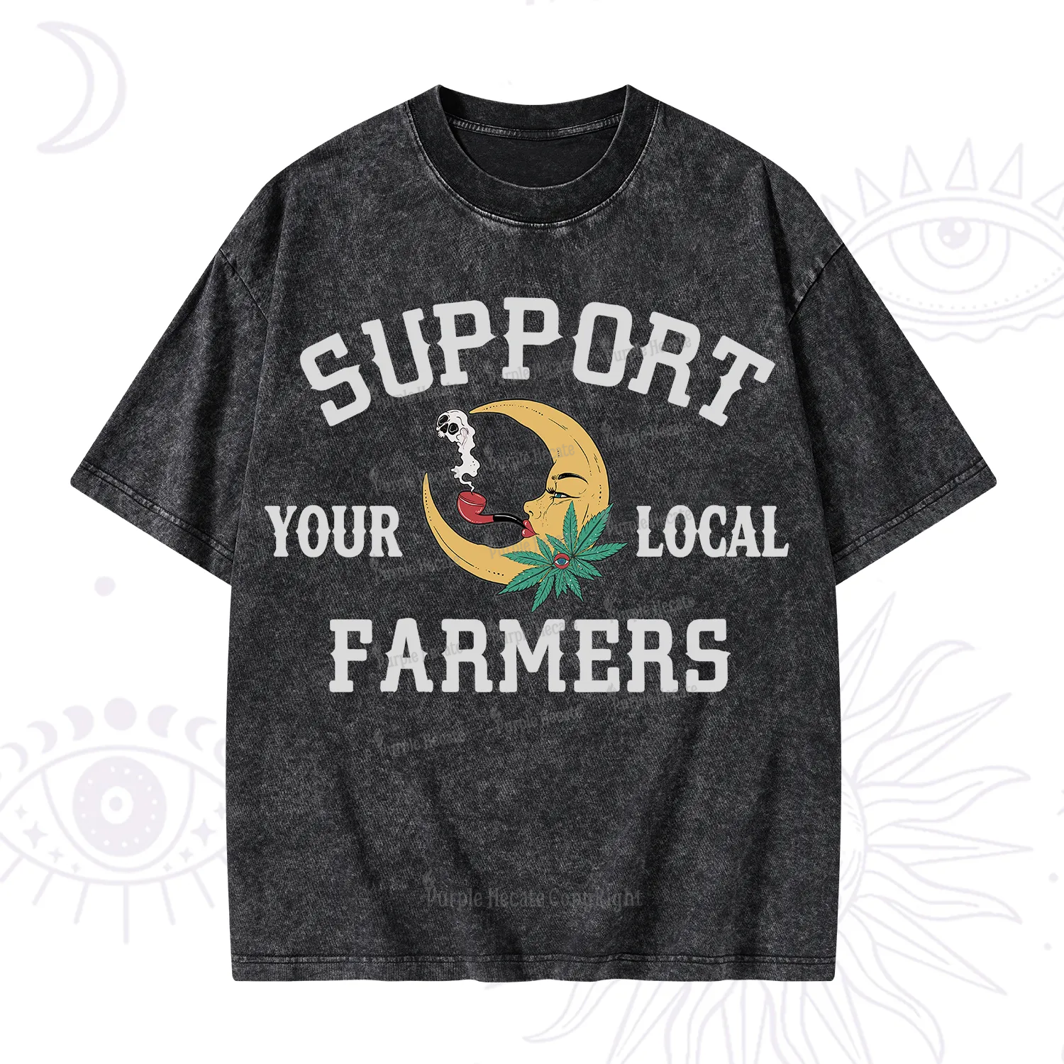 Purplehecate Support Your Local Farmer Washed T-Shirt