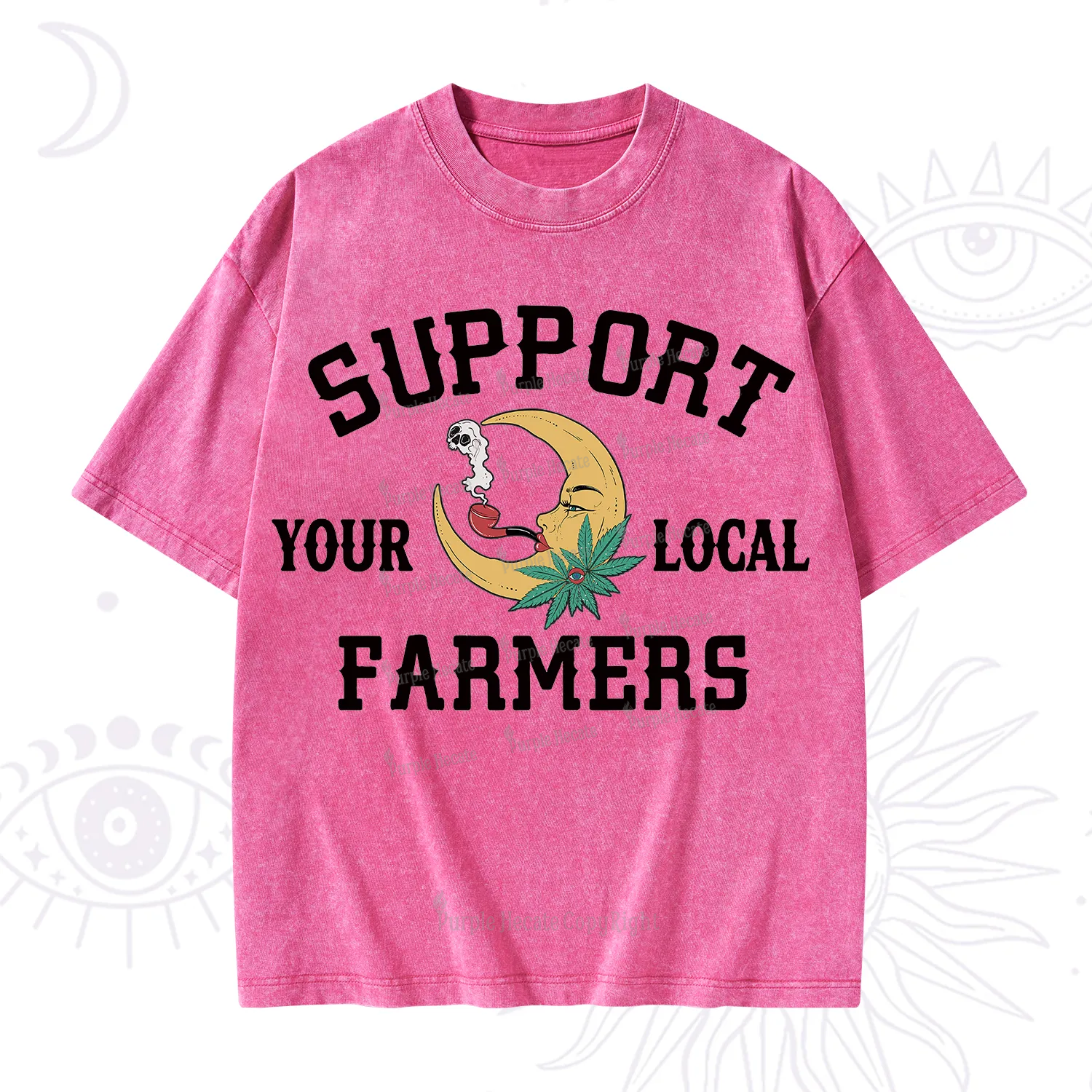 Purplehecate Support Your Local Farmer Washed T-Shirt