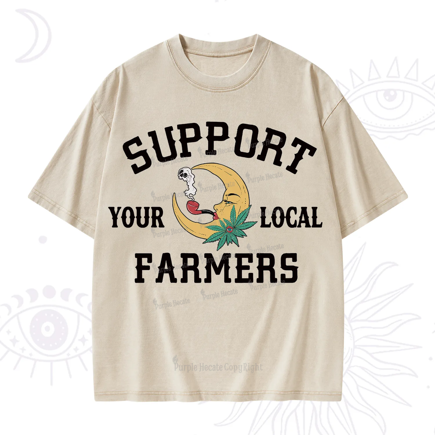 Purplehecate Support Your Local Farmer Washed T-Shirt