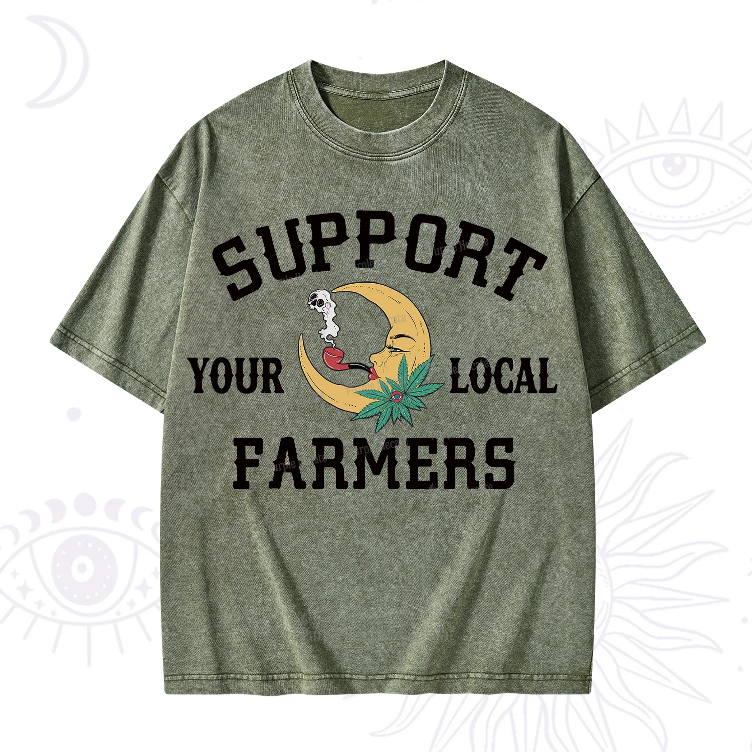 Purplehecate Support Your Local Farmer Washed T-Shirt