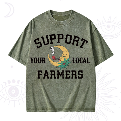 Purplehecate Support Your Local Farmer Washed T-Shirt