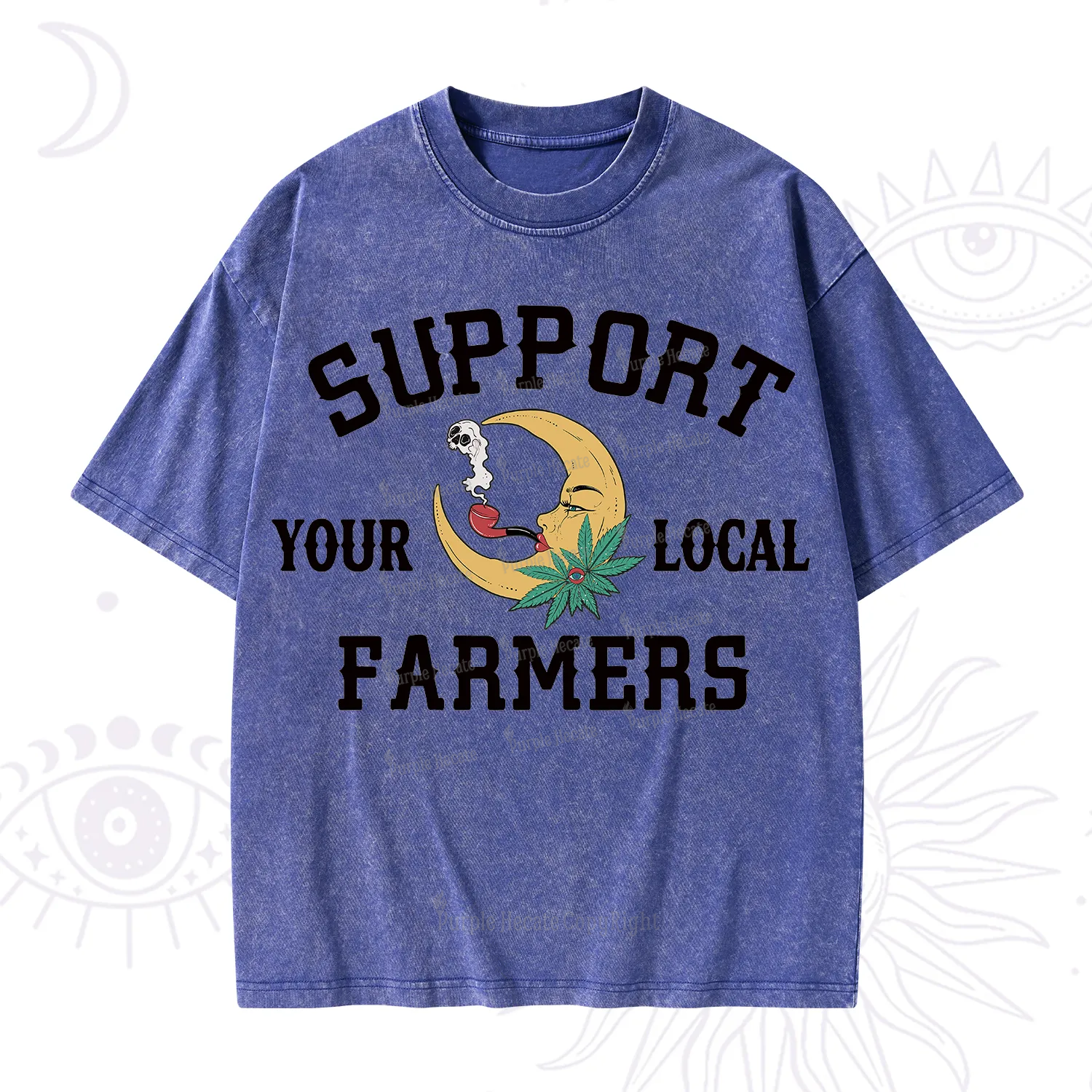 Purplehecate Support Your Local Farmer Washed T-Shirt