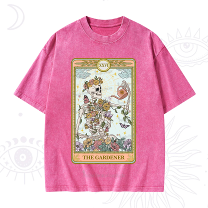 Purplehecate The Skeleton Gardener Tarot Washed T-Shirt