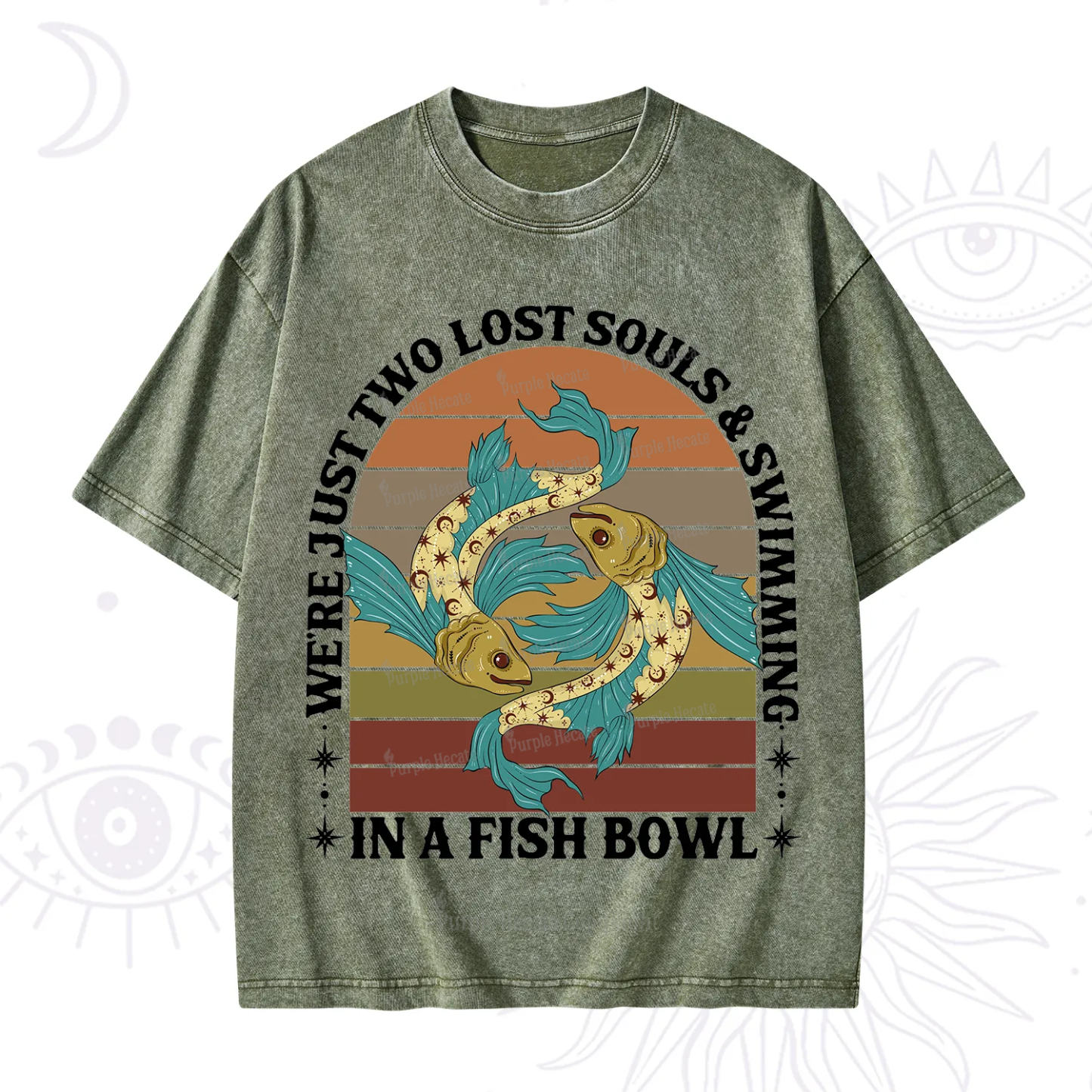 Purplehecate We're Just Two Lost Souls Swimming In A Fish Bowl Washed T-Shirt