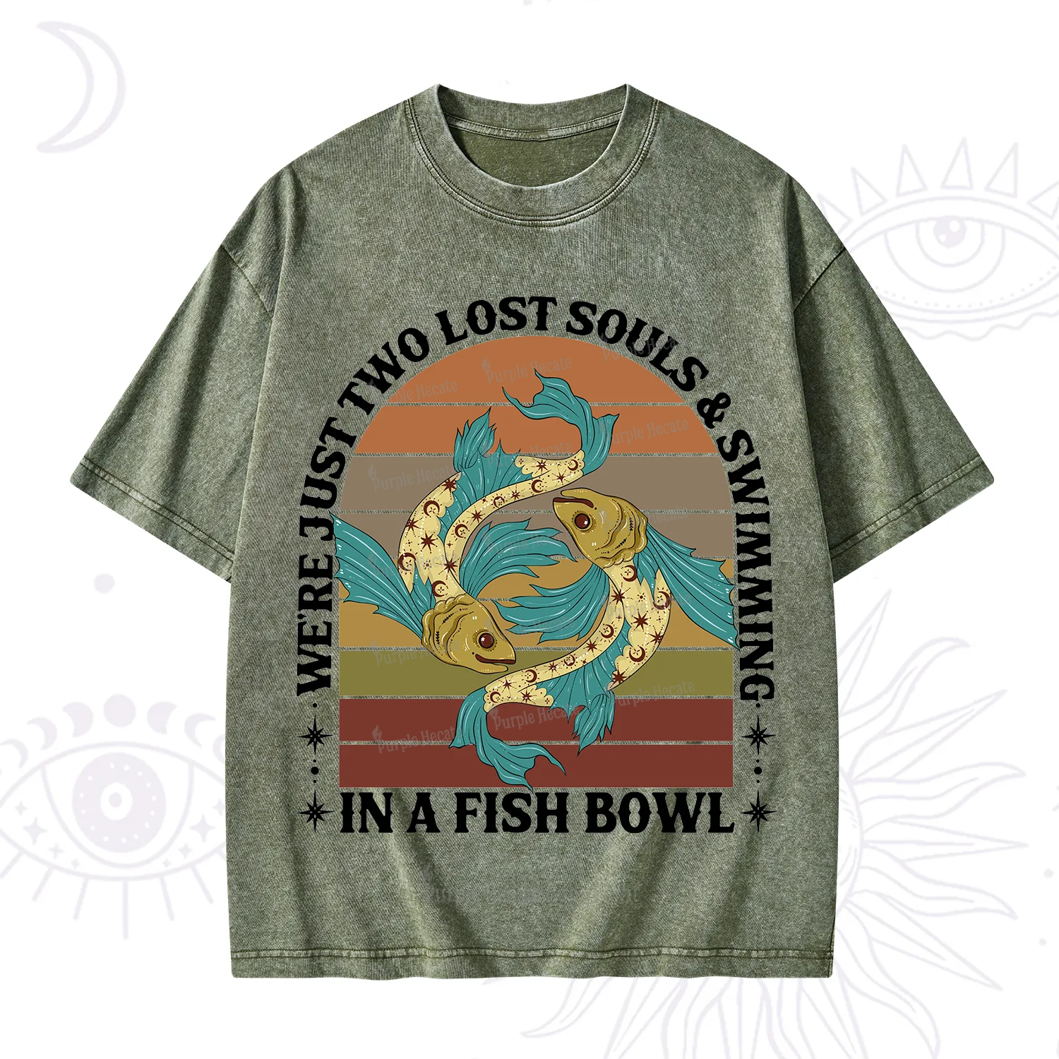 Purplehecate We're Just Two Lost Souls Swimming In A Fish Bowl Washed T-Shirt