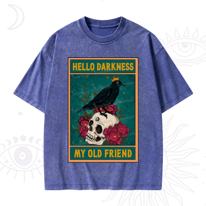Purplehecate The Hello Darkness My Old Friend Oracle Card Washed T-Shirt