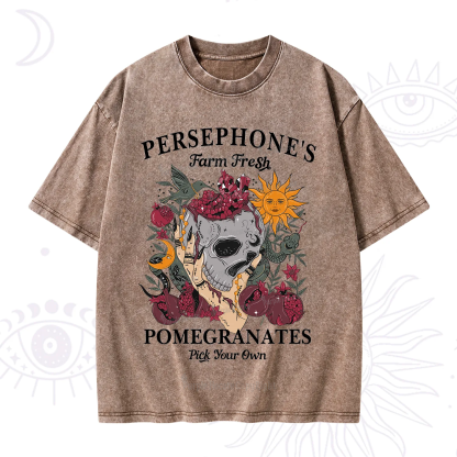 Purplehecate Persephone's Farm Fresh Pomegranates Pick Your Own Washed T-Shirt