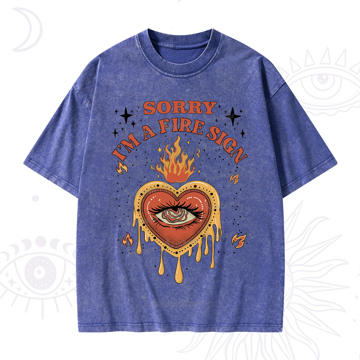 Purplehecate Sorry I'm A Fire Sign Washed T-Shirt