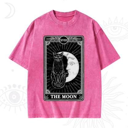 Purplehecate The Moon Tarot Card Washed T-Shirt
