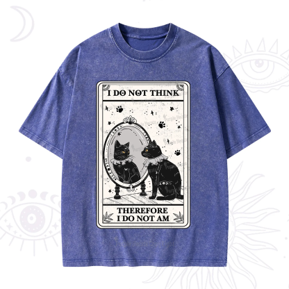 Purplehecate The I Do Not Think Therefore I Do Not Am Oracle Card Washed T-Shirt