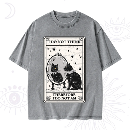 Purplehecate The I Do Not Think Therefore I Do Not Am Oracle Card Washed T-Shirt