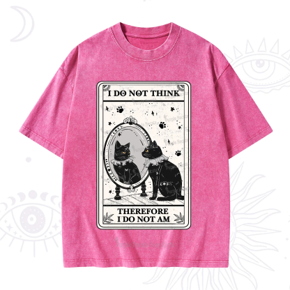 Purplehecate The I Do Not Think Therefore I Do Not Am Oracle Card Washed T-Shirt