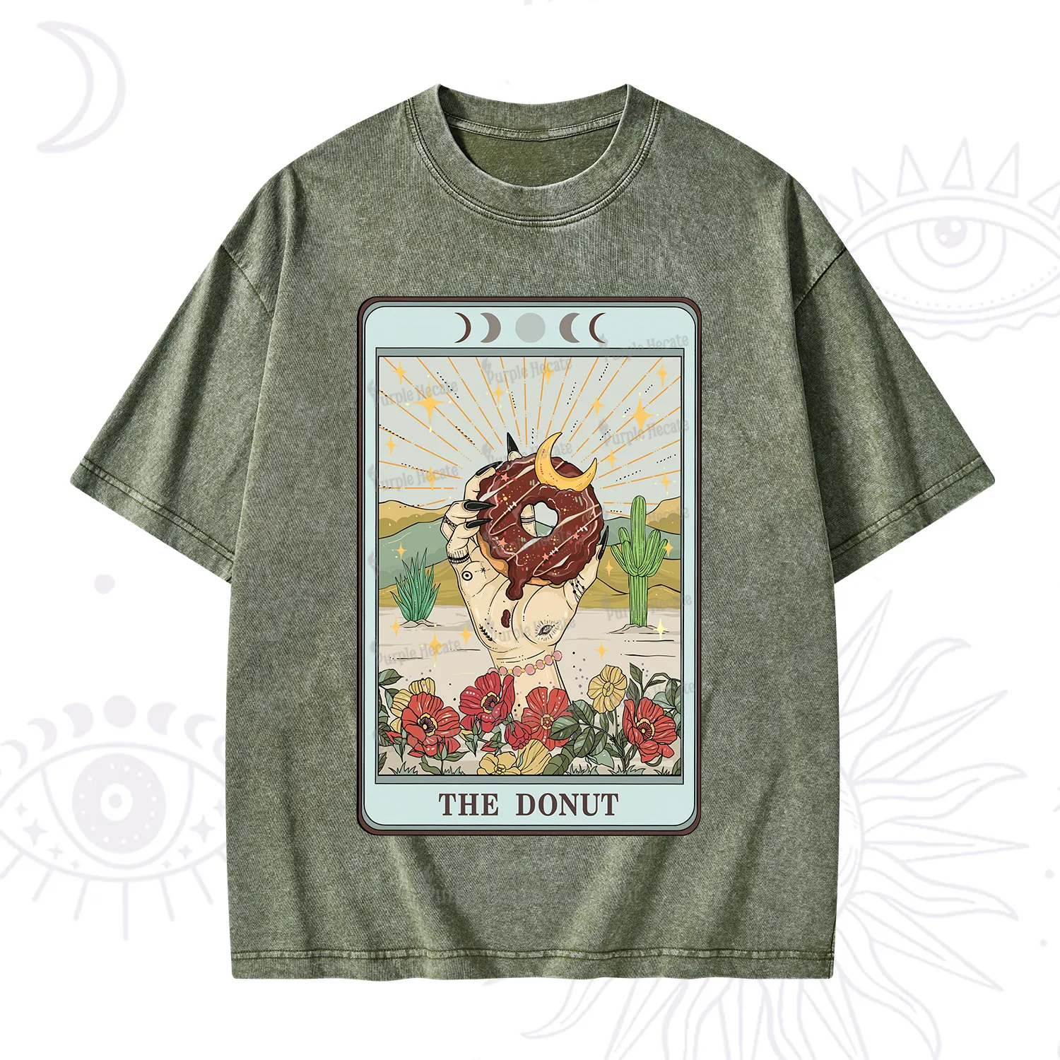 Purplehecate The Donut Tarot Washed T-Shirt