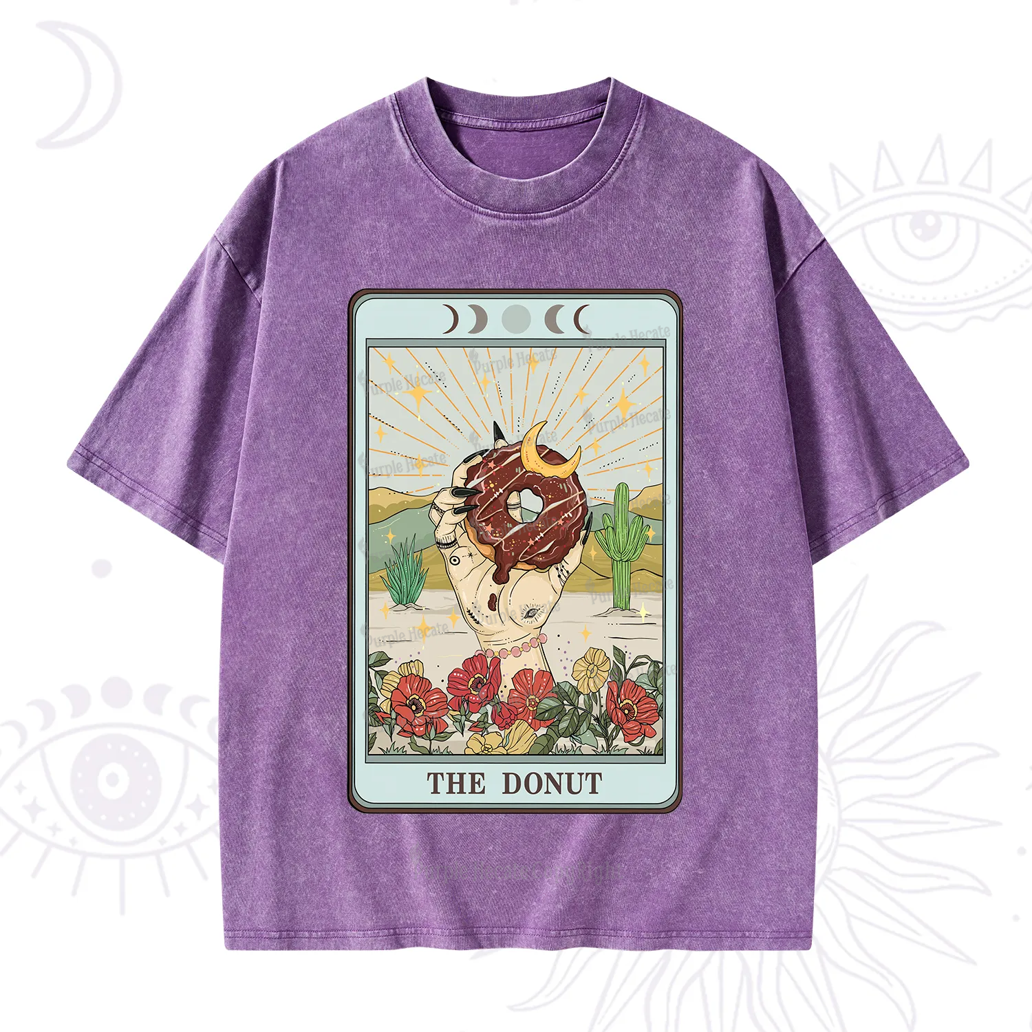 Purplehecate The Donut Tarot Washed T-Shirt