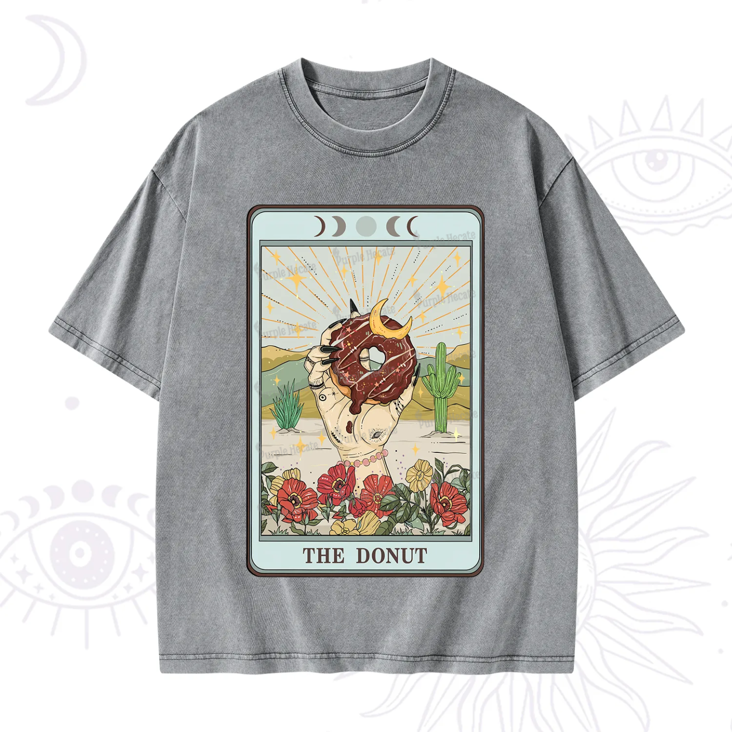 Purplehecate The Donut Tarot Washed T-Shirt