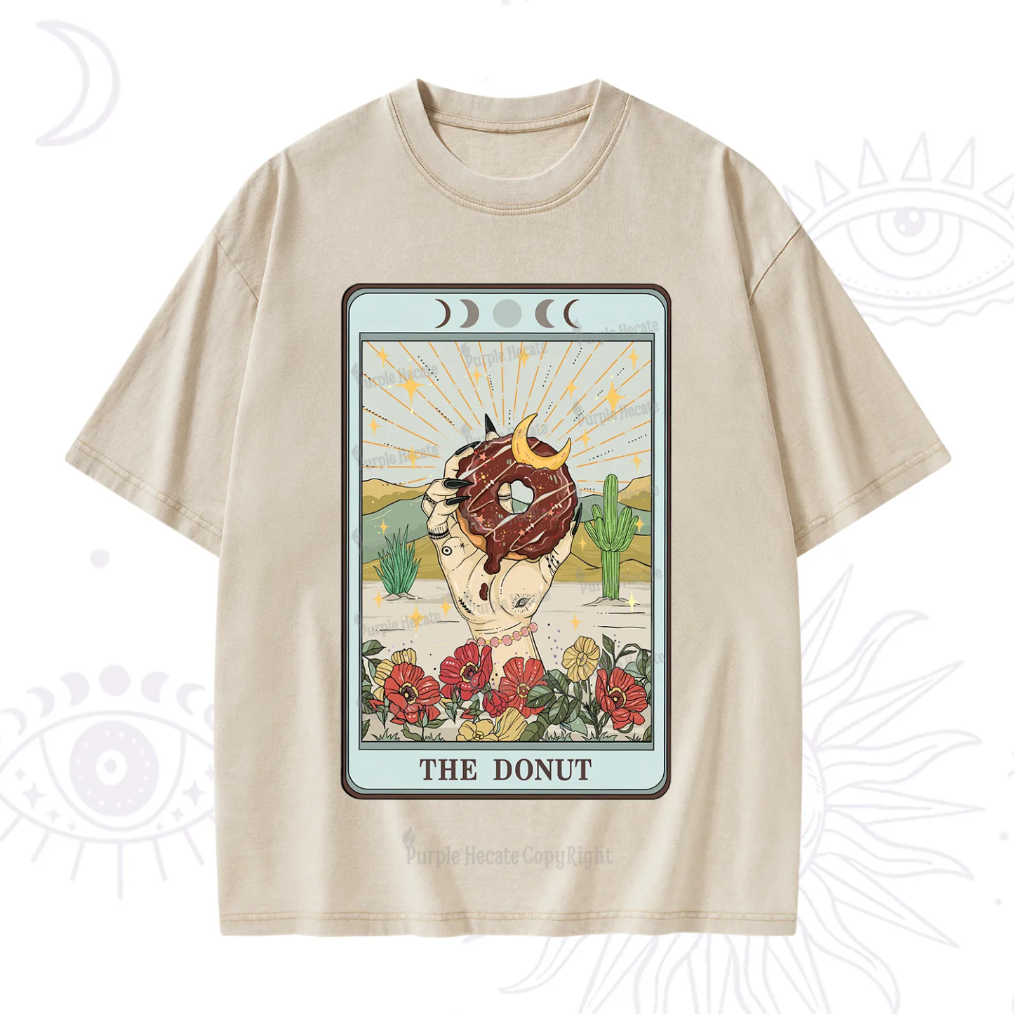 Purplehecate The Donut Tarot Washed T-Shirt