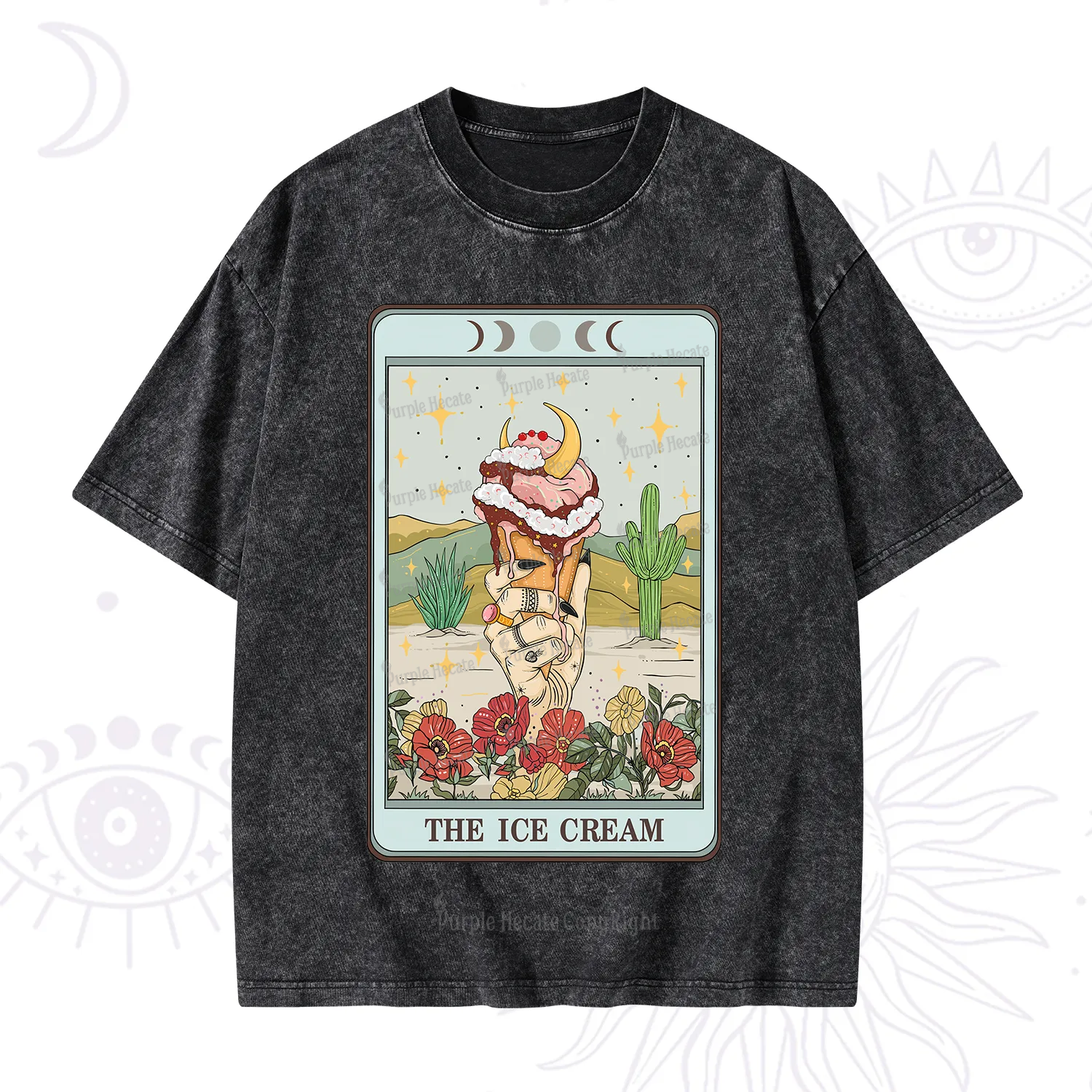 Purplehecate The Ice Cream Tarot Washed T-Shirt