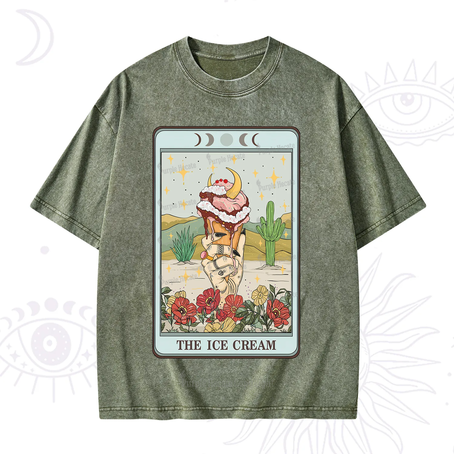 Purplehecate The Ice Cream Tarot Washed T-Shirt