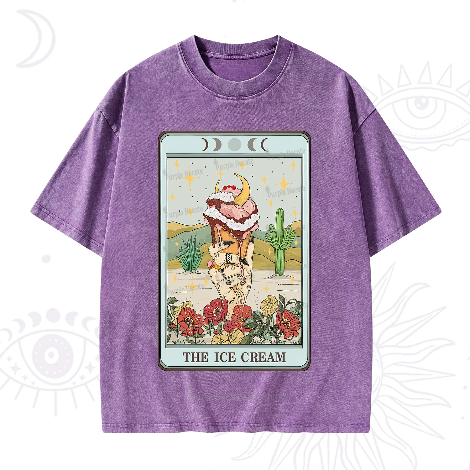 Purplehecate The Ice Cream Tarot Washed T-Shirt