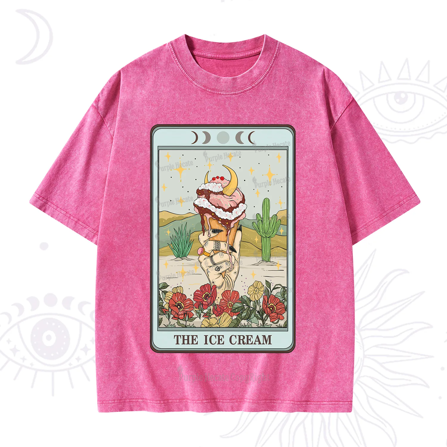 Purplehecate The Ice Cream Tarot Washed T-Shirt