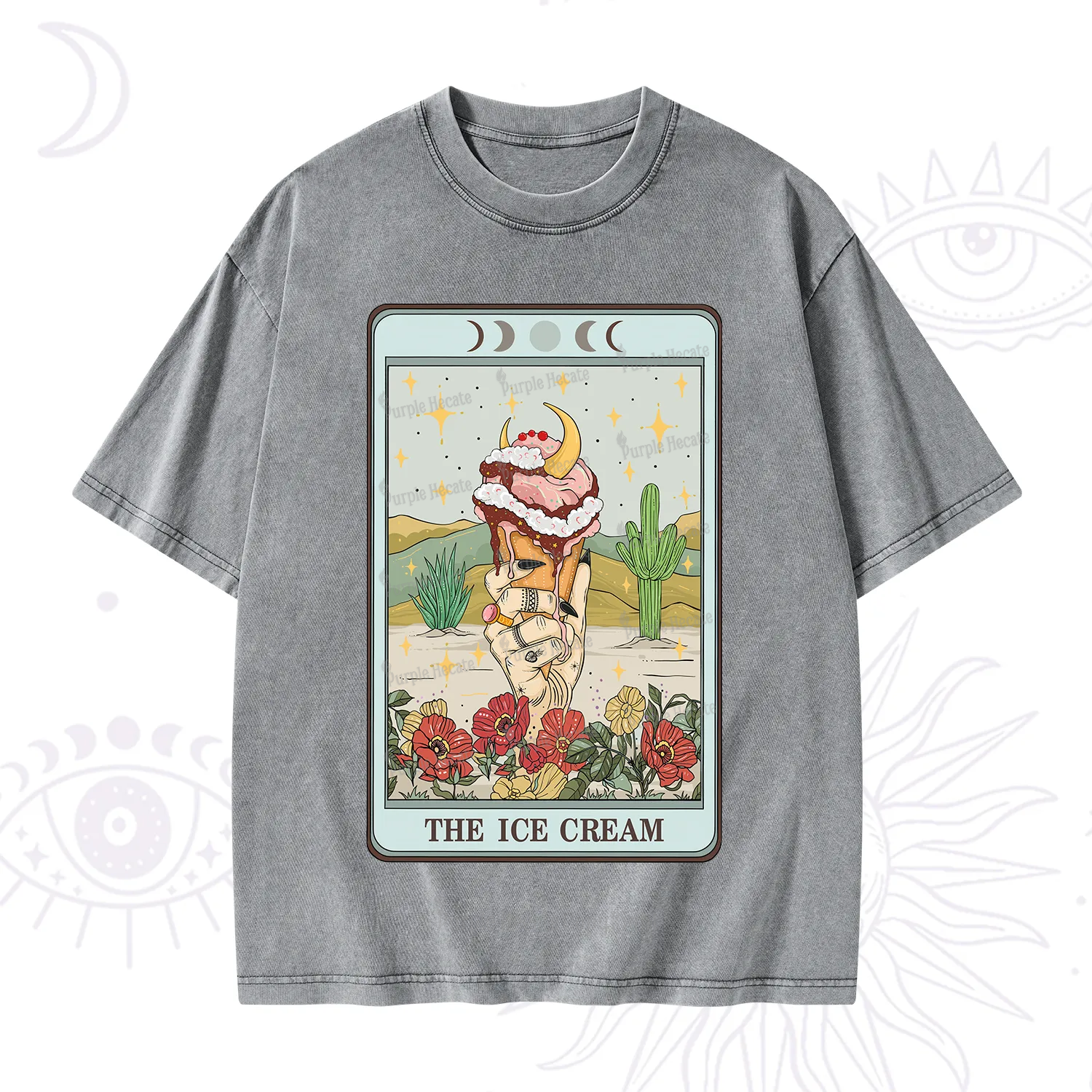 Purplehecate The Ice Cream Tarot Washed T-Shirt