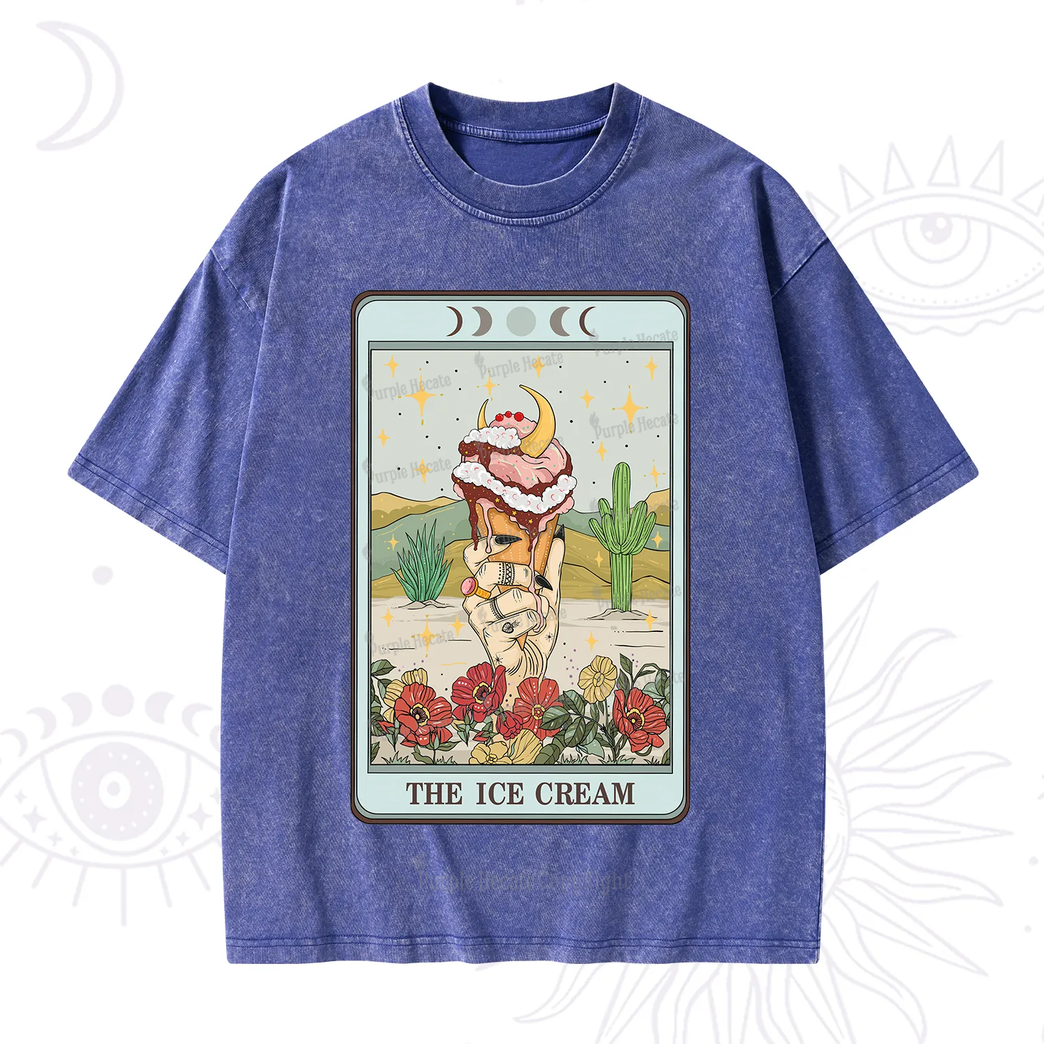 Purplehecate The Ice Cream Tarot Washed T-Shirt
