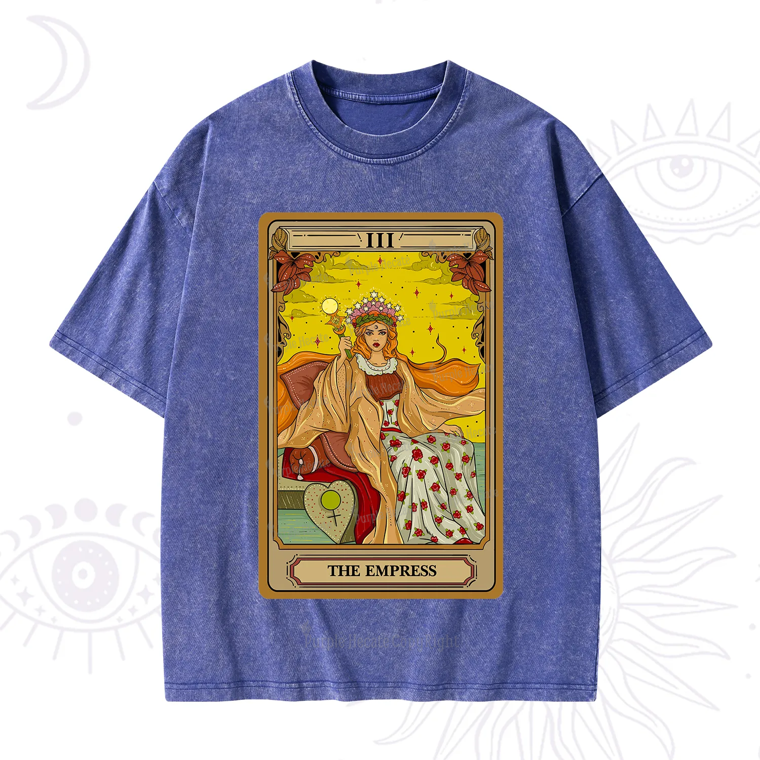 Purplehecate The Empress Tarot Washed T-Shirt