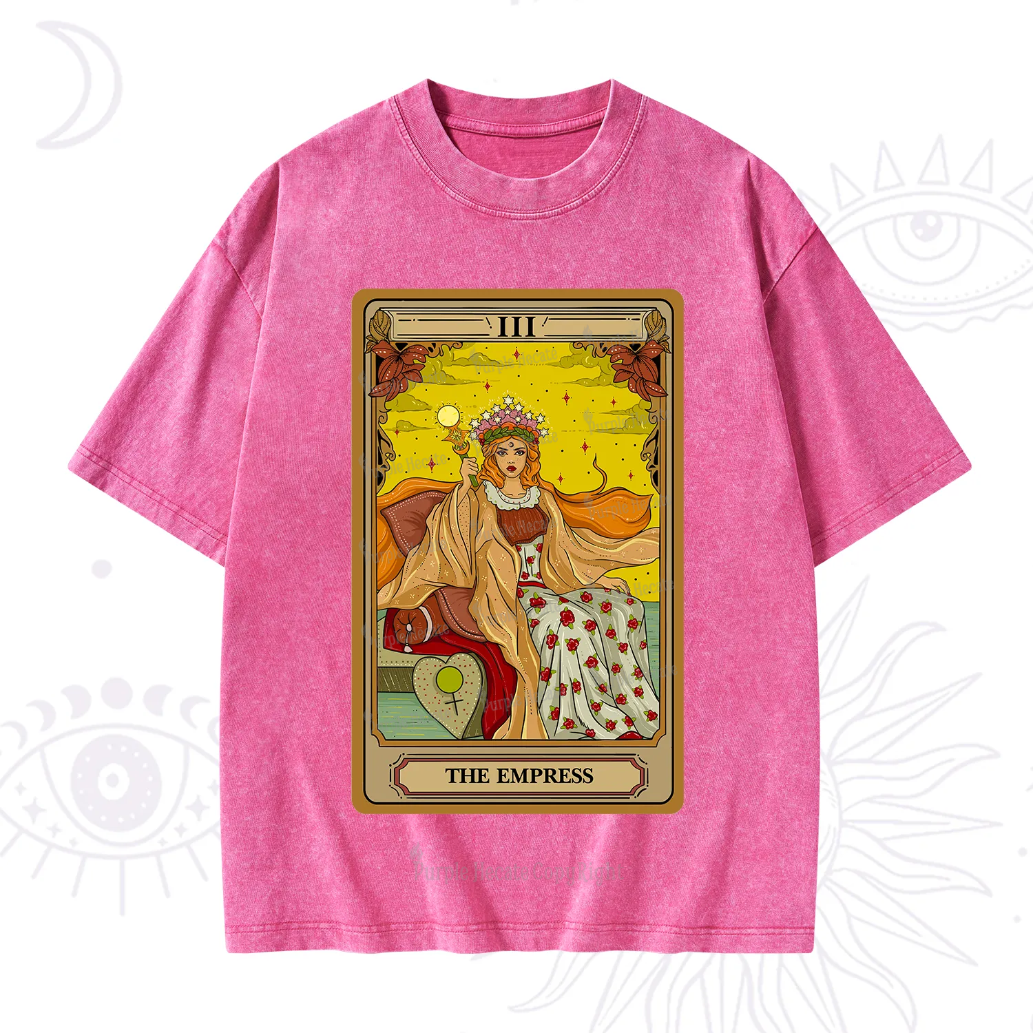 Purplehecate The Empress Tarot Washed T-Shirt