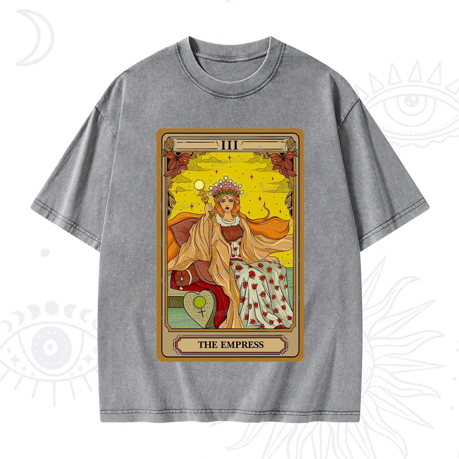 Purplehecate The Empress Tarot Washed T-Shirt