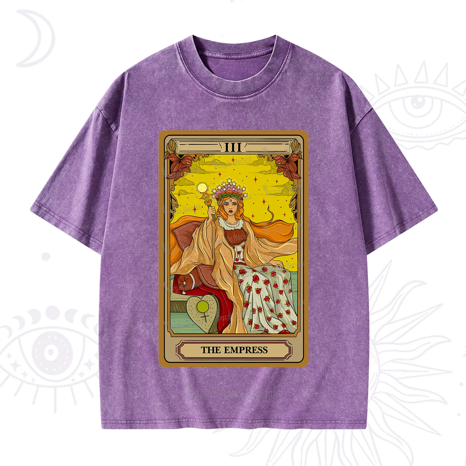 Purplehecate The Empress Tarot Washed T-Shirt