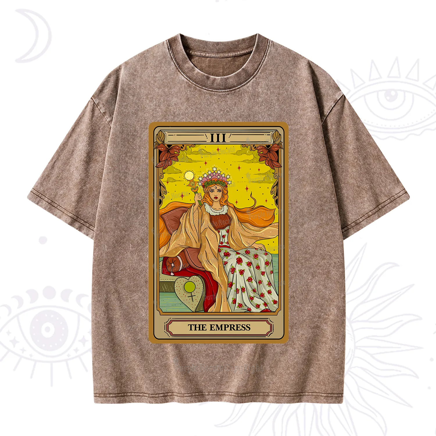 Purplehecate The Empress Tarot Washed T-Shirt