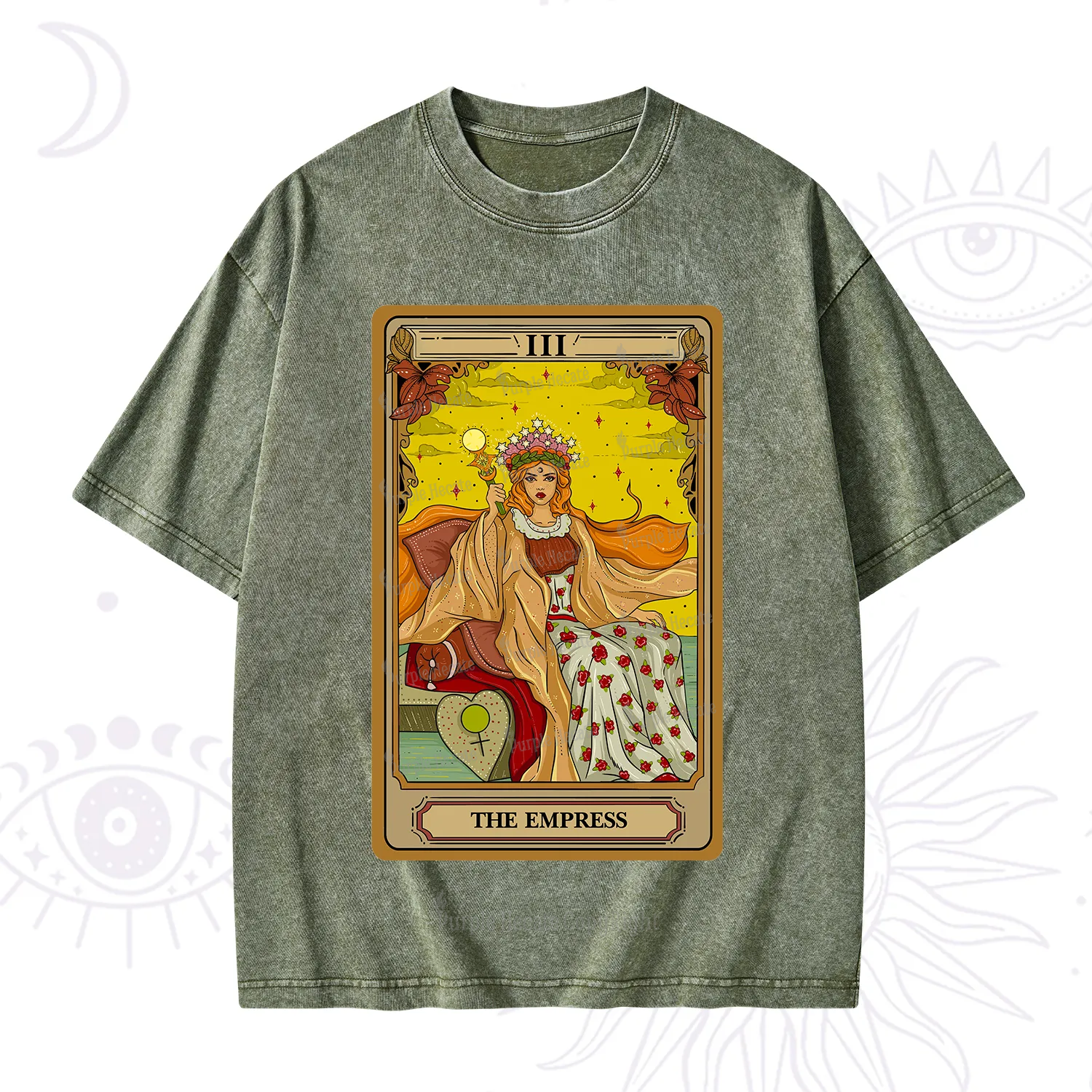 Purplehecate The Empress Tarot Washed T-Shirt