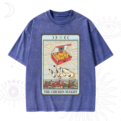 Purplehecate The Chicken Nugget Tarot Card Washed T-Shirt