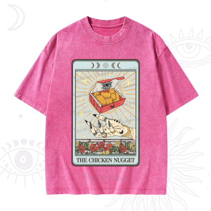 Purplehecate The Chicken Nugget Tarot Card Washed T-Shirt
