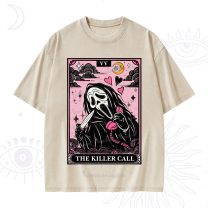 Purplehecate The Killer Call Tarot Washed T-Shirt