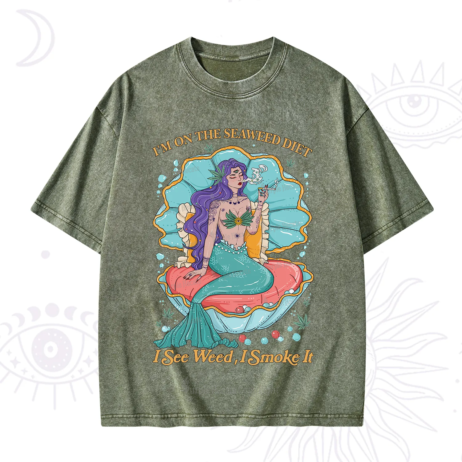 Purplehecate I See Weed I Smoke It Washed T-Shirt