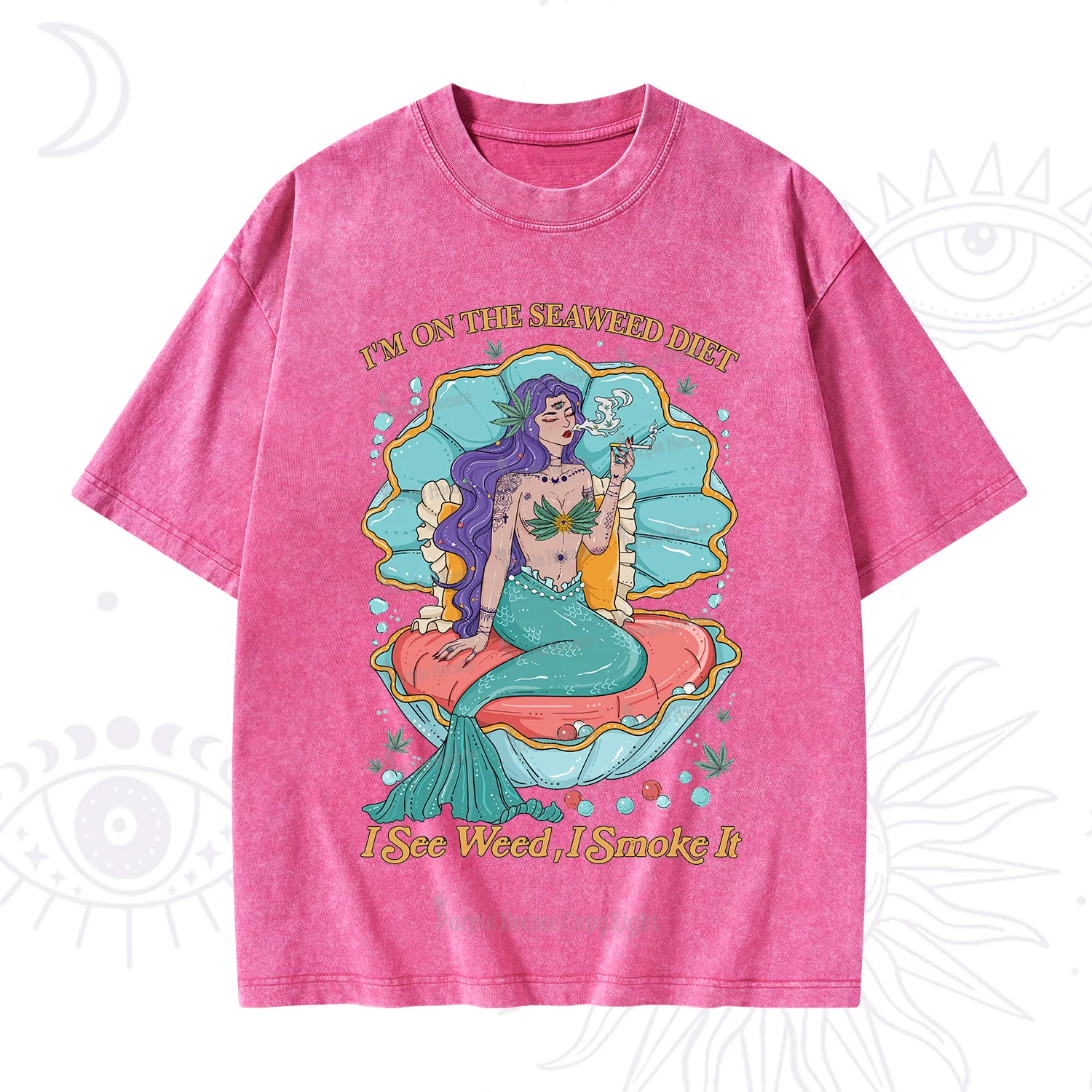 Purplehecate I See Weed I Smoke It Washed T-Shirt