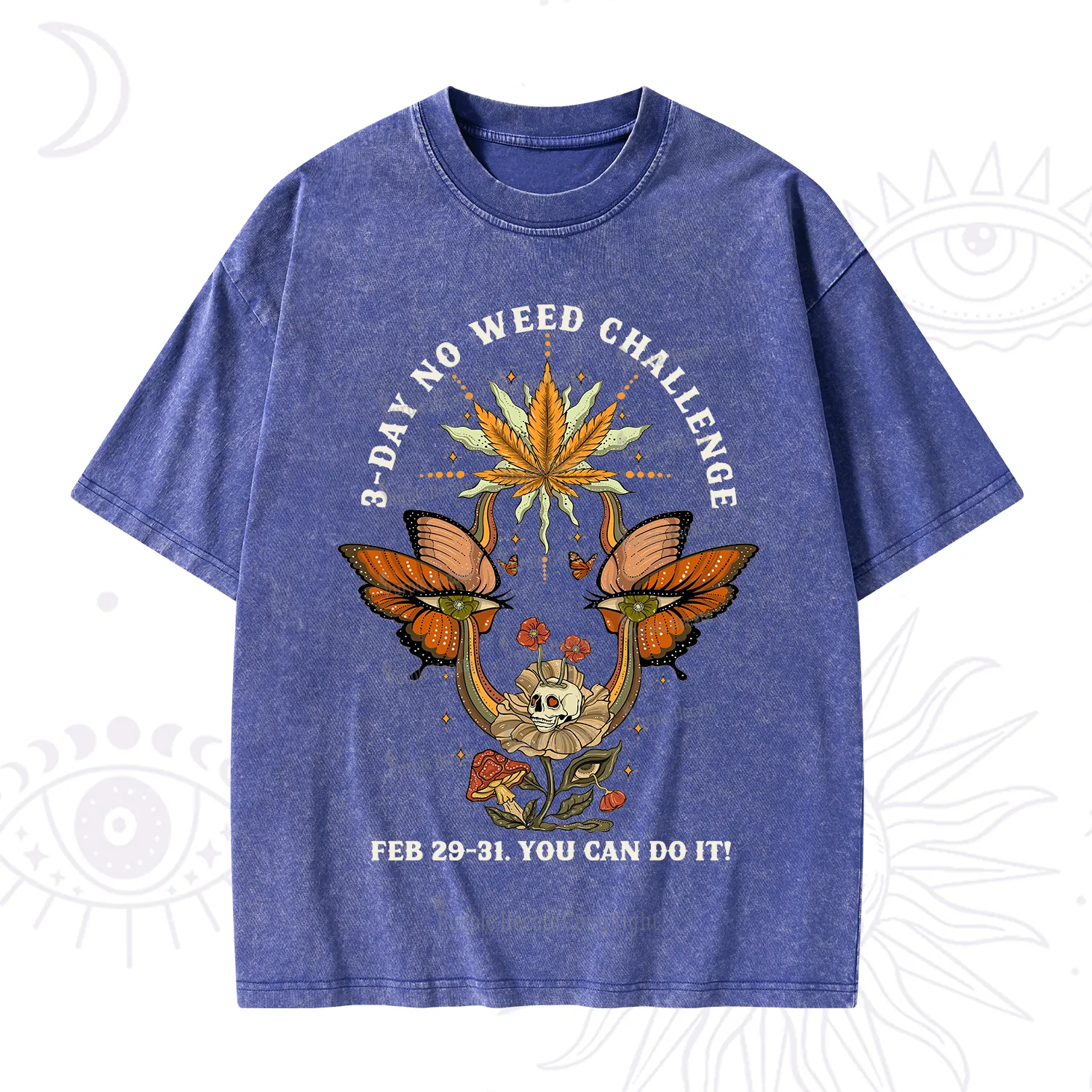 Purplehecate 3 Day No Weed Challenge Washed T-Shirt