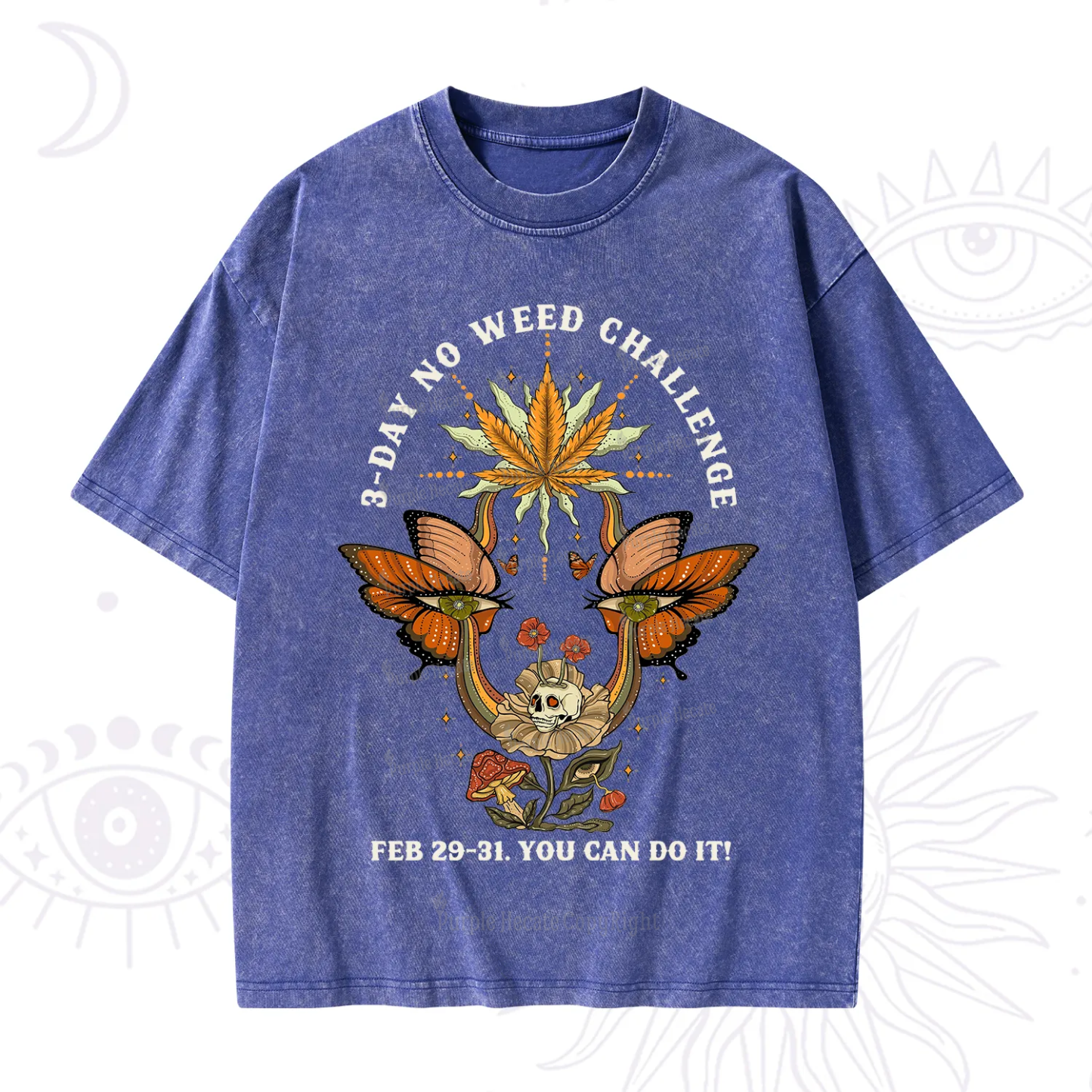 Purplehecate 3 Day No Weed Challenge Washed T-Shirt