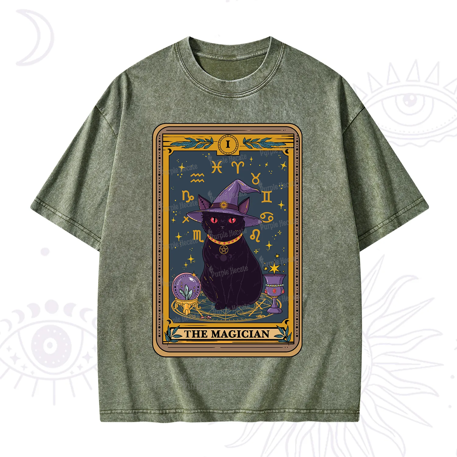 Purplehecate The Magician Tarot Washed T-Shirt