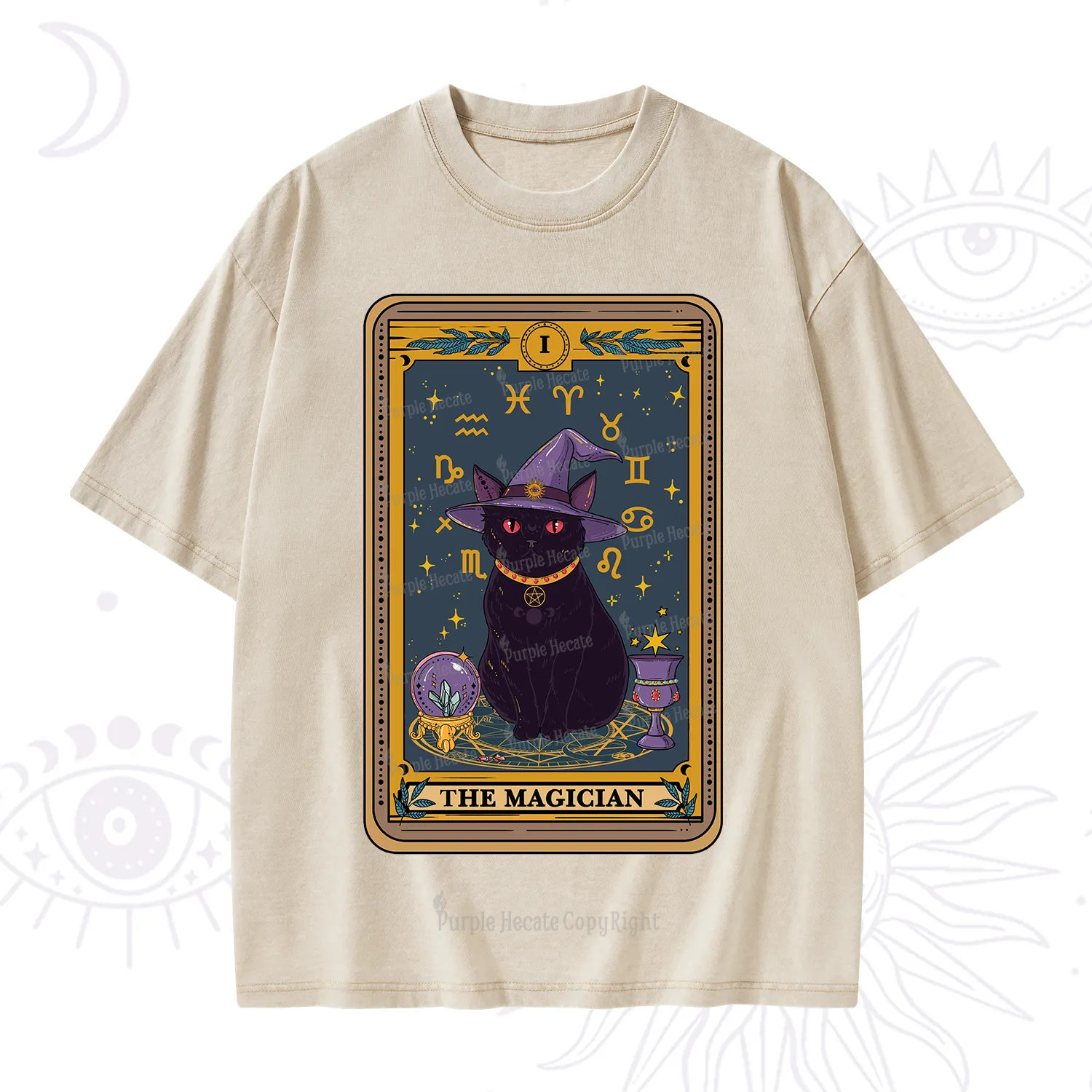 Purplehecate The Magician Tarot Washed T-Shirt