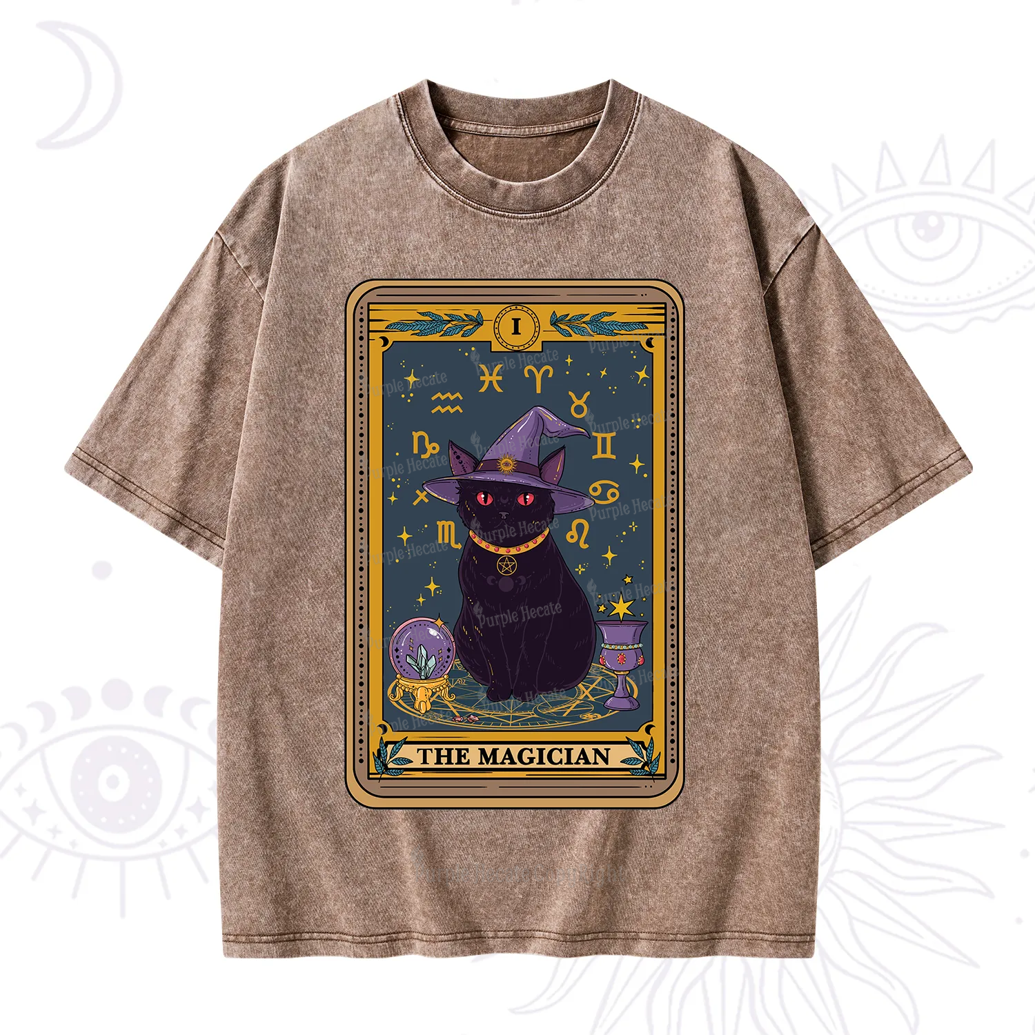 Purplehecate The Magician Tarot Washed T-Shirt