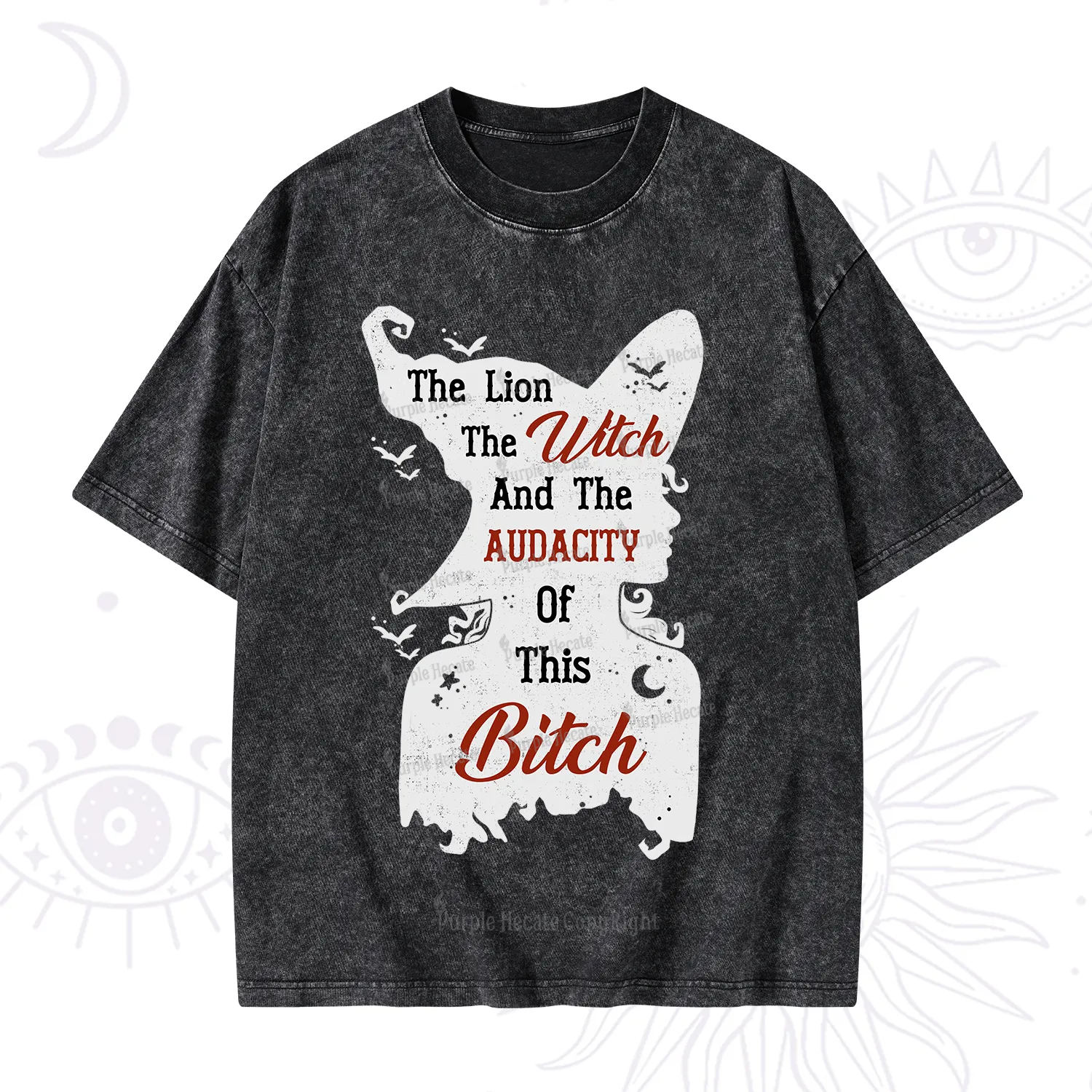 Purplehecate The Lion The Witch And The Audacity Of This Bitch Washed T-Shirt