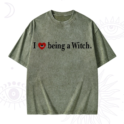 Purplehecate I Being A Witch Washed T-Shirt