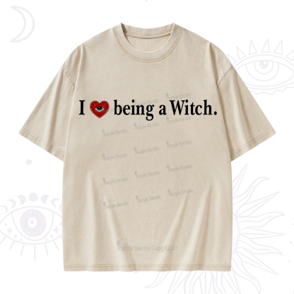 Purplehecate I Being A Witch Washed T-Shirt
