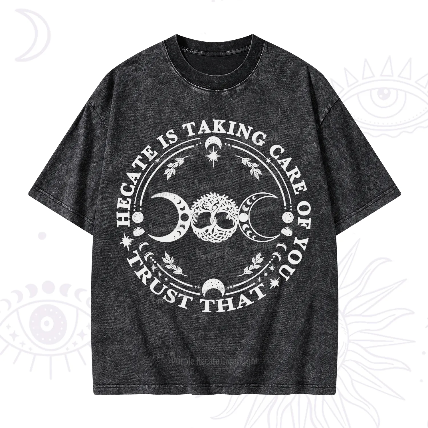 Purplehecate Hecate Is Taking Care Of You Washed T-Shirt