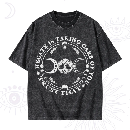 Purplehecate Hecate Is Taking Care Of You Washed T-Shirt