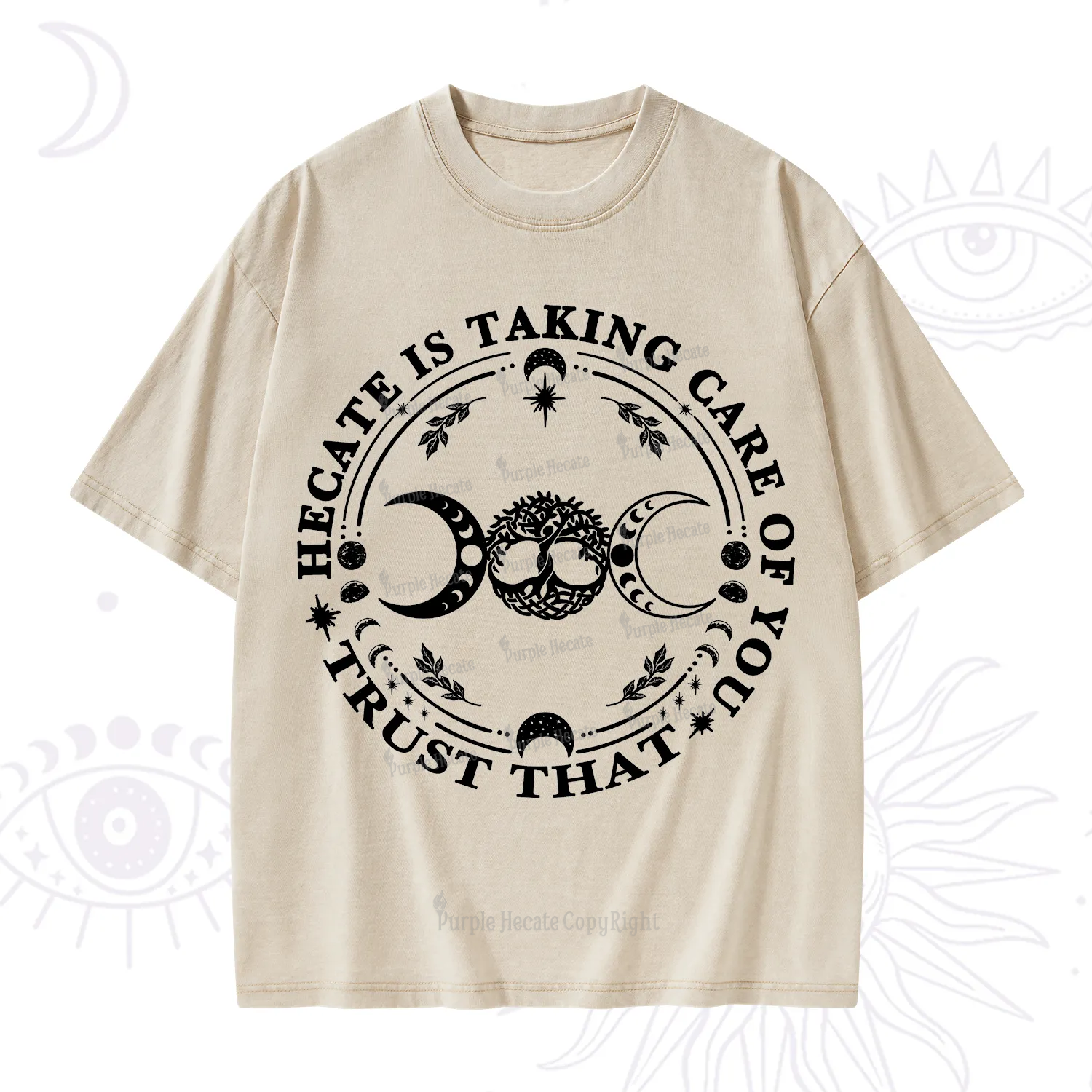 Purplehecate Hecate Is Taking Care Of You Washed T-Shirt
